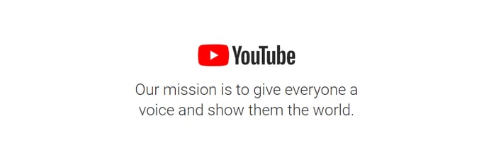 YouTube mission statement.