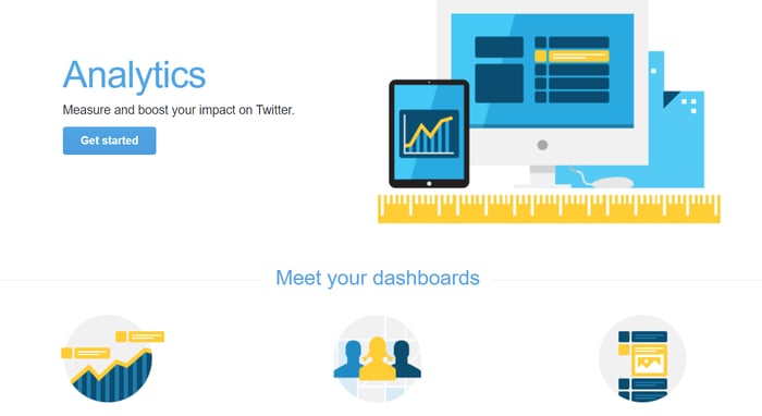 Twitter Analytics main page