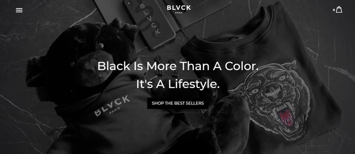 Blvck homepage