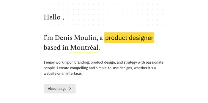 Resume Website of Denis Moulin