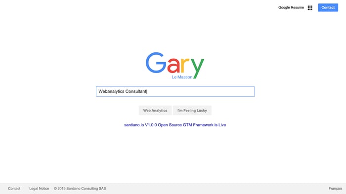 Resume Website of Gary Le Masson