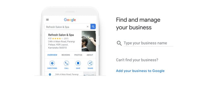 Google My Business management page