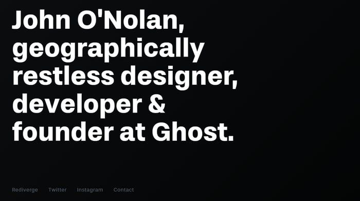 John O'Nolan's website homepage