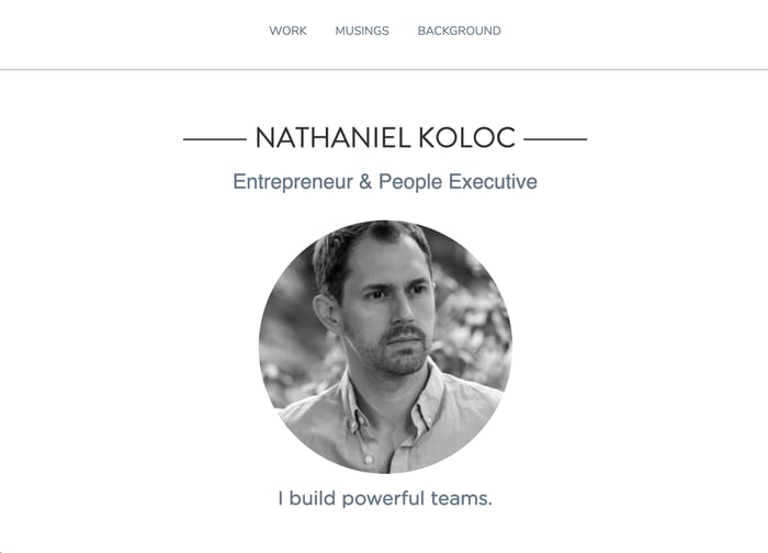 Nathaniel Koloc's Resume Website