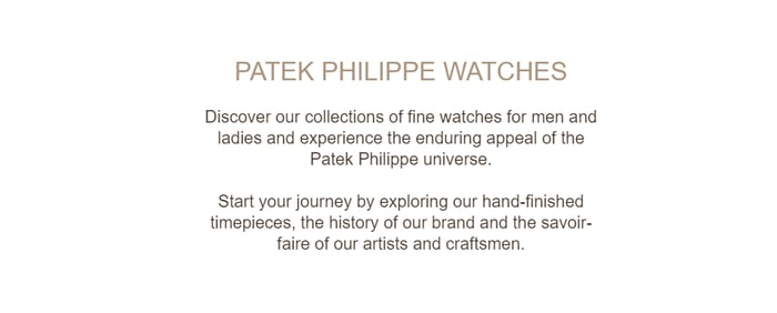 Patek Phillipe's value proposition talks about their brand
