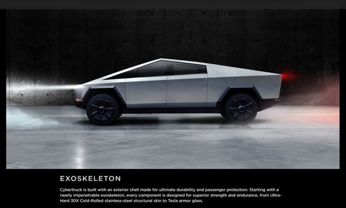 Tesla Cybertruck's exoskeleton design as its value proposition