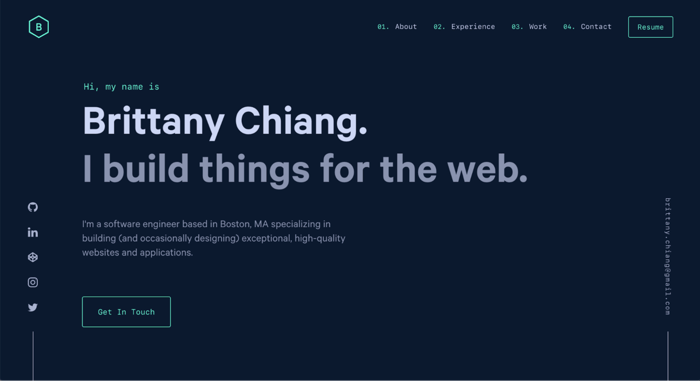 Bitdegree website with Brittany Chiang example