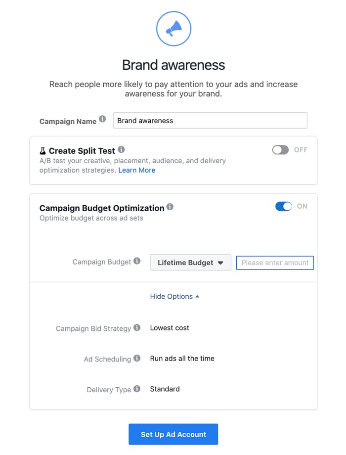 Brand Awareness Objective for Instagram Ads