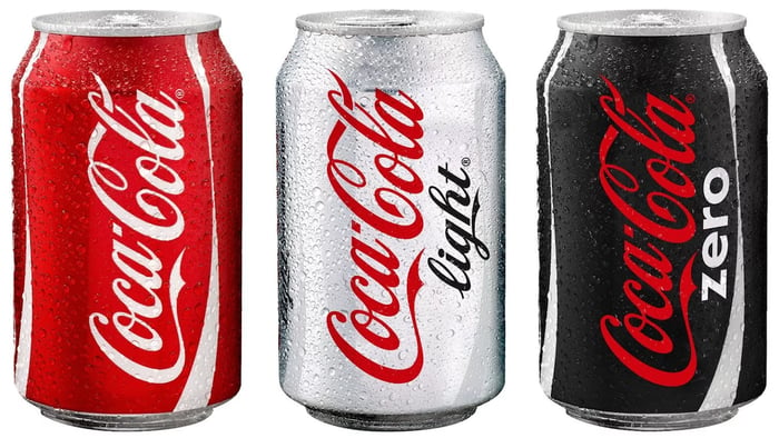 Coca-cola regulier light et zero