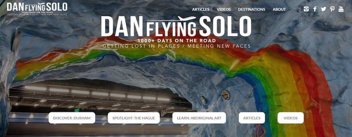 Dan Flying Solo blog example 