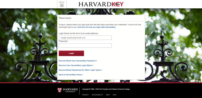 Sitio web de Harvard