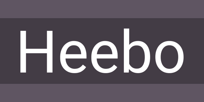 An example of Heebo font