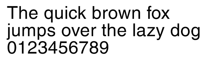 An example of the web safe font helvetica