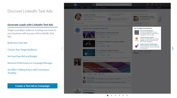 Text Ads in LinkedIn advertising