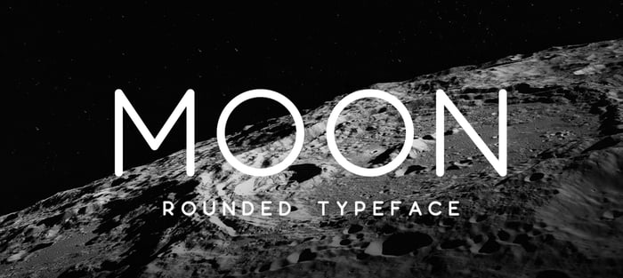 An example of clean fonts Moon font