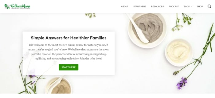 Wellness Mama website for healthier families 