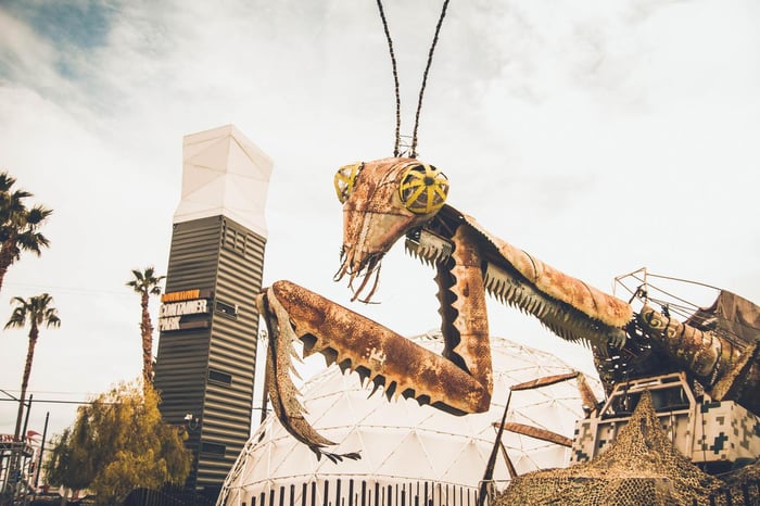 Giant Bug Sculpture From Metal