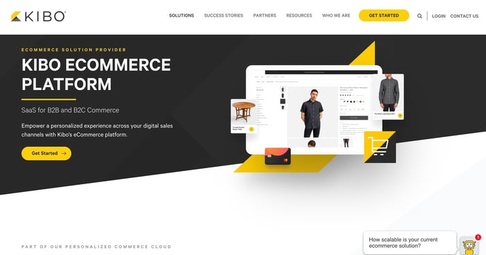 Kibo eCommerce Builder Website Screenshot