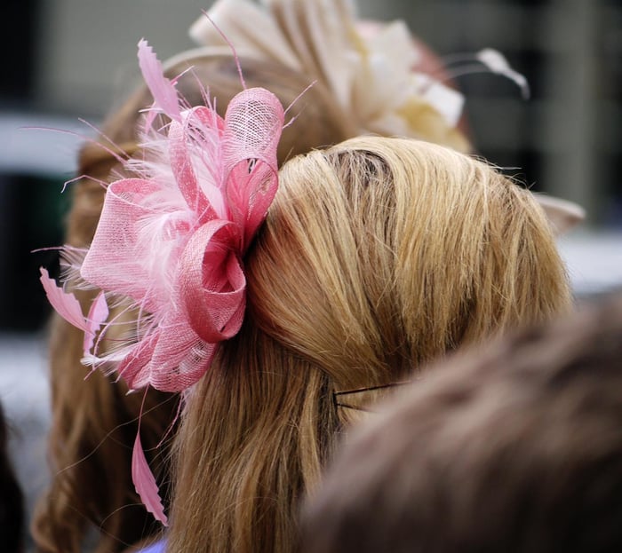 Pink Fascinator Hat Closeup