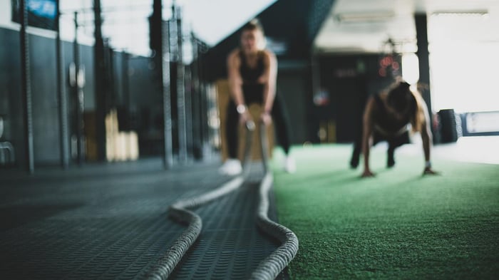 Battle rope untuk olahraga di gym