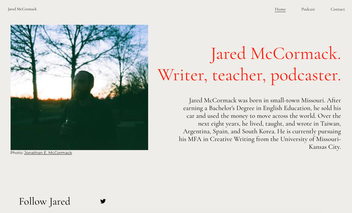 Jared McCormack Website
