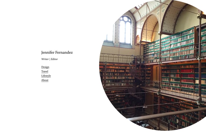 Sitio web portfolio de Jennifer Fernandez