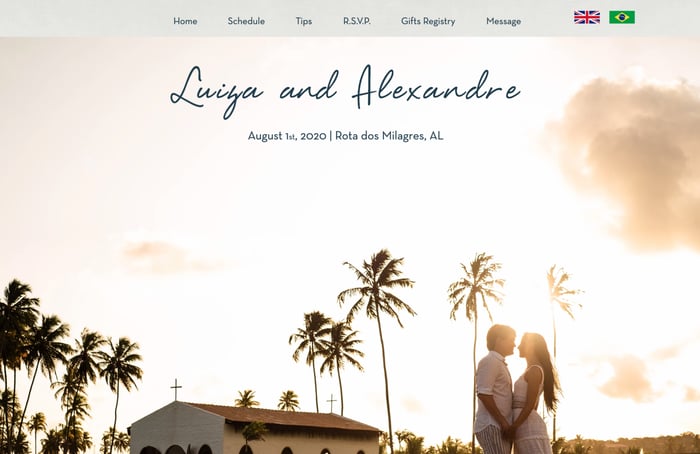 Luiza and Alexandre's wedding website