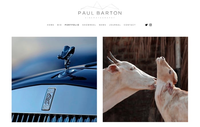 ejemplos de portfolio de Paul Barton