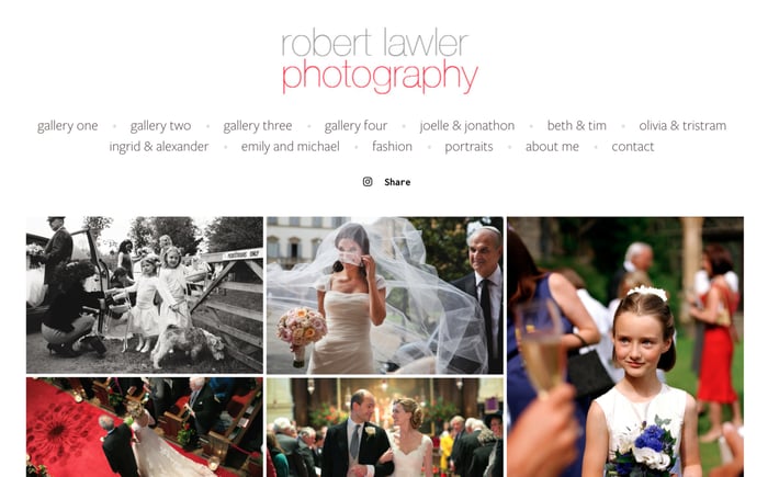 Sitio web del portafolio de fotografías de Robert Lawler