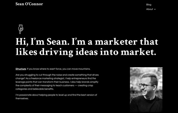 Sean O'Connor's resume website