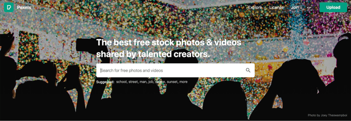 pexels inlogpagina om gratis stockfoto's te vinden
