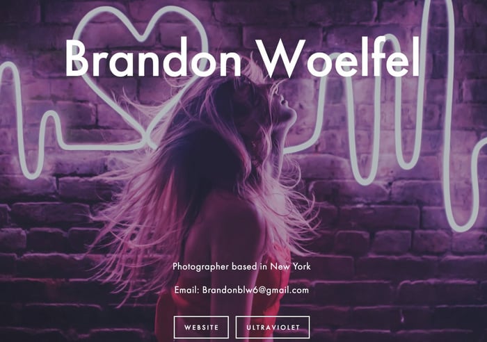 webs para fotógrafos: Brandon Woelfel