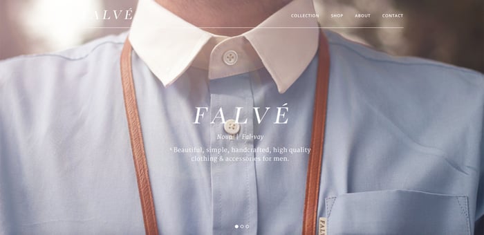 trang web đơn giản Falvé