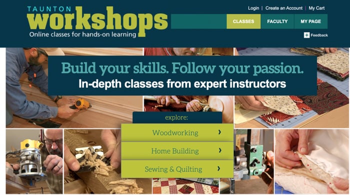 taunton workshops teacher website examples