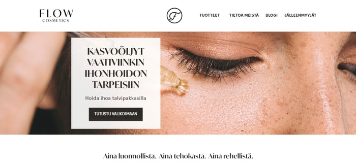 Sitio web Flow Cosmetics