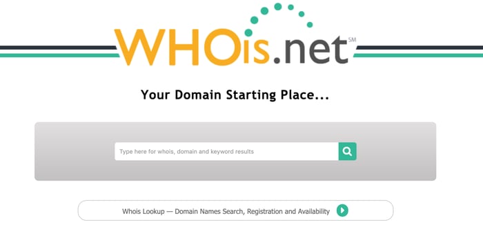 Consulta de domínio no WHOis net