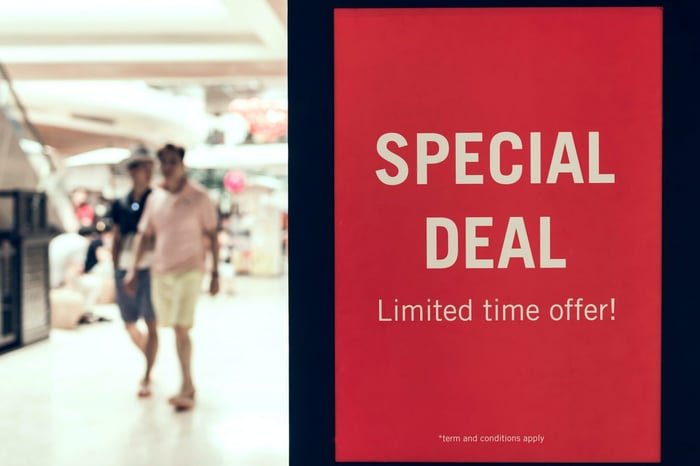 red poster that says 'special deal limited time offer!'