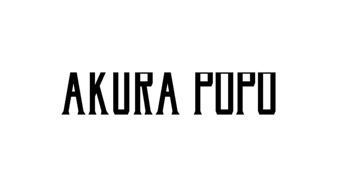 Akura Popo logo lettertypen voorbeeld