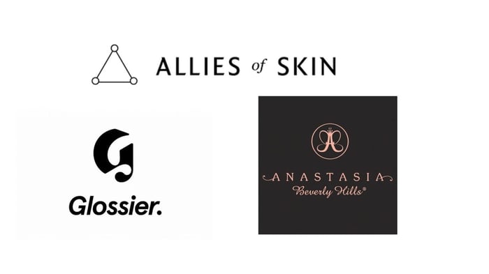 Logos von Schönheitsfirmen