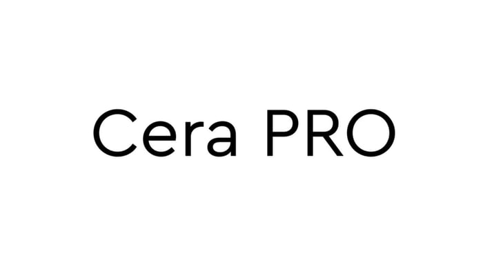 Cera Pro logo lettertype voorbeeld