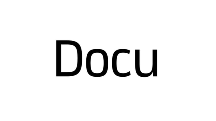 Docu logo lettertype voorbeeld
