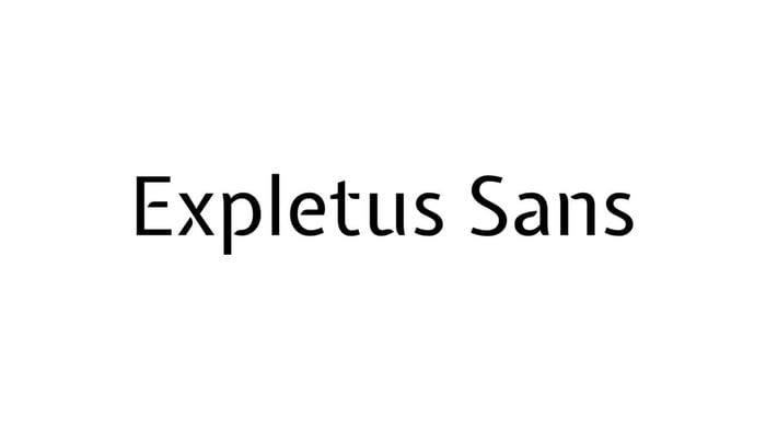 Expletus Sans logo lettertype voorbeeld