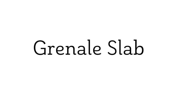 Grenale Slab logo lettertype voorbeeld