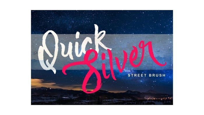 Quick Silver logo lettertypen voorbeeld