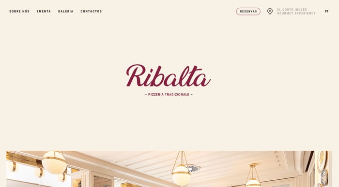 Page d'accueil de Ribalta
