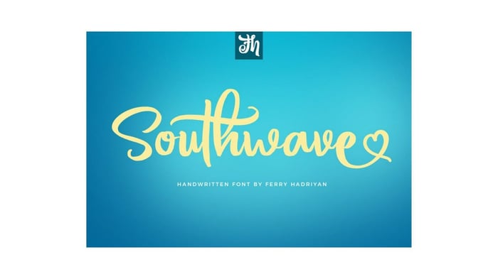 Southwave logo lettertype voorbeeld