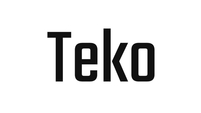 Teko logo lettertype voorbeeld