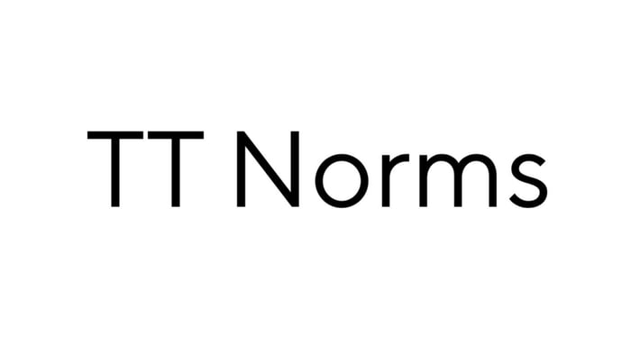 TT Norms logo lettertype voorbeeld