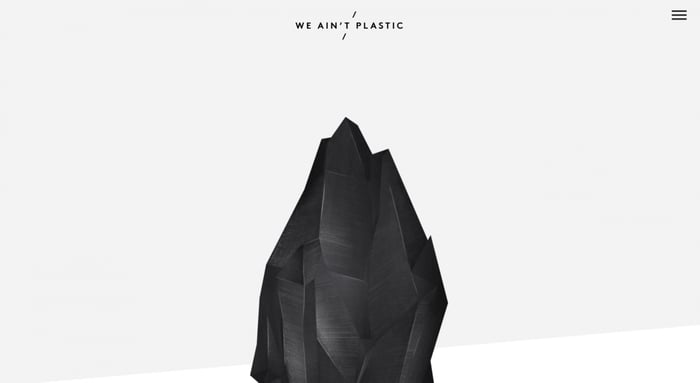 Page d'accueil de We Ain't Plastic