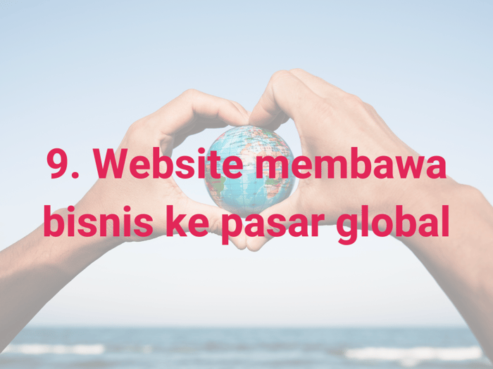 Website membawa bisnis ke pasar global